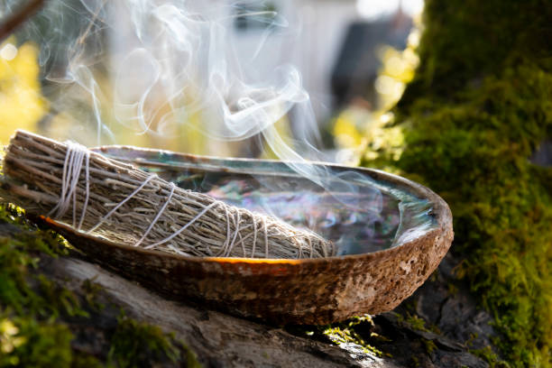 Sage stick & garden herbs